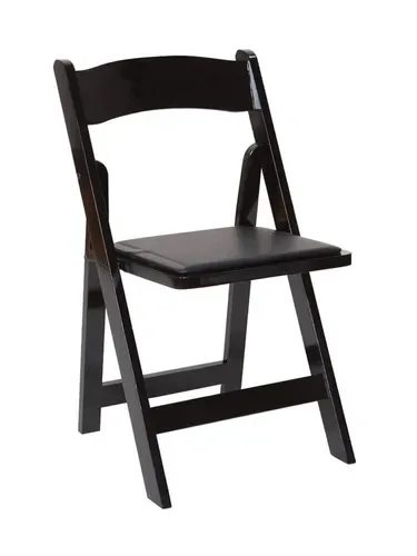 Black Resin Folding Chair