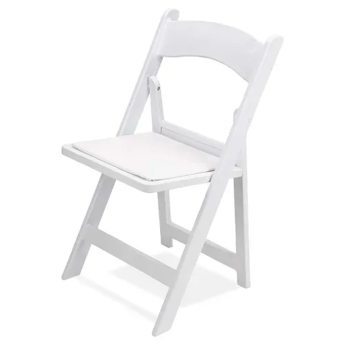White Resin Folding Chair