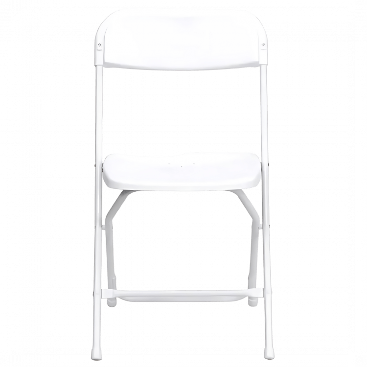 white folding chair